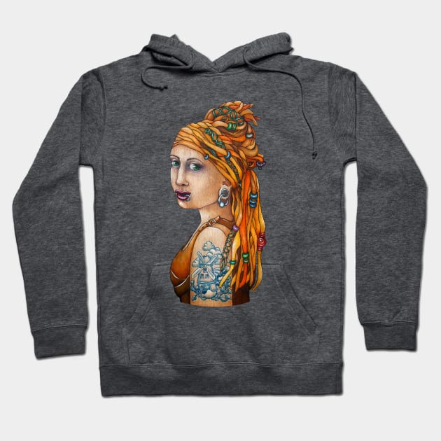 Girl with a Gauged Earlobe Hoodie by RedrockitScott